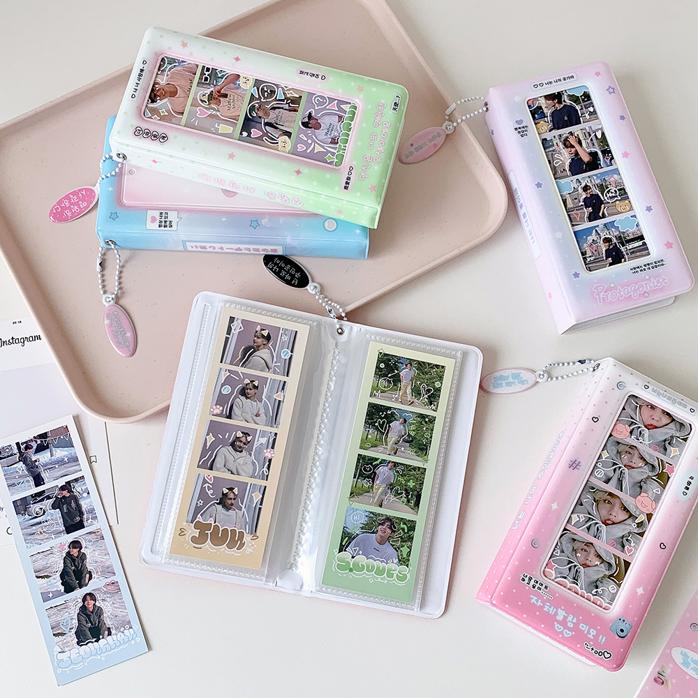 Korean Lifestyle Student - แฟชั่นเคป๊อป ไลฟ์สไตล์เกาหลี สมุดใส่การ์ดรูป 4 ช่อง น่ารัก