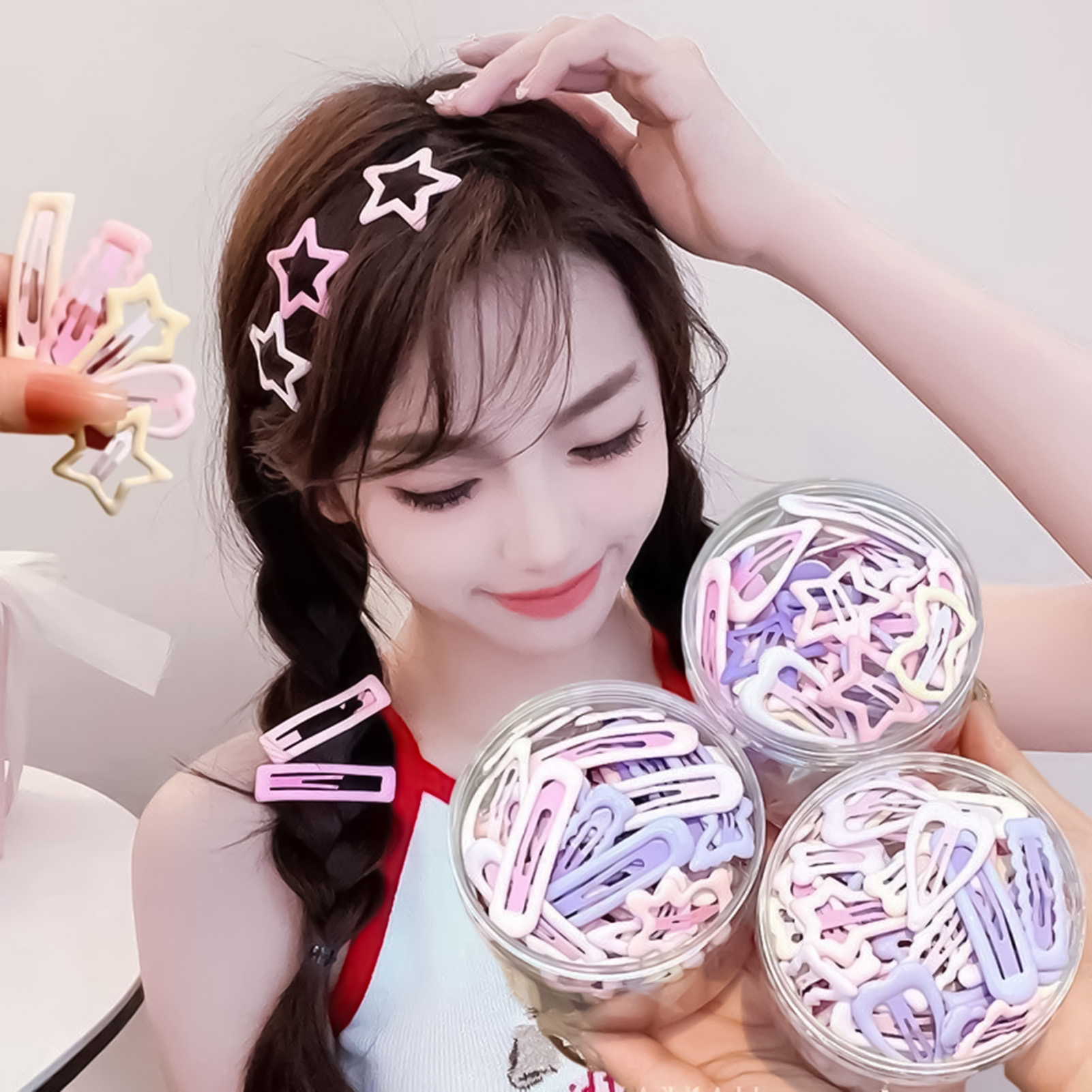 Korean Lifestyle & Kids Boutique Photos - เข็มกลัดติดผมสไตล์หวาน 3 ชิ้น จับกระชับ ไม่หลุดง่าย ใช้งานได้ทุกวัน