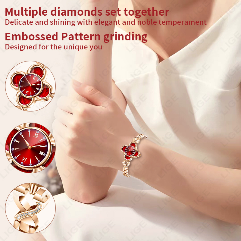 นาฬิกาข้อมือผู้หญิงแบบสายรัด ด - Korean Luxury Lifestyle บทวิจารณ์และราคา