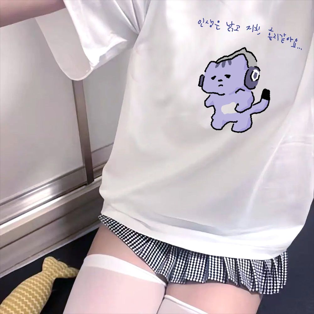 เสื้อยืดพิมพ์ลายข้อความน่ารัก  - Korean Lifestyle & Kids Boutique Photos บทวิจารณ์และราคา