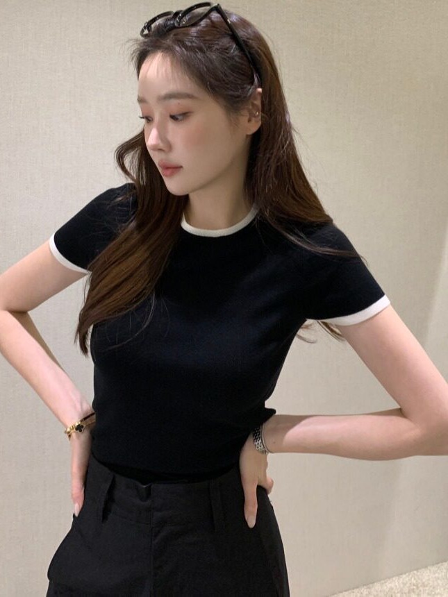 เสื้อสเวตเตอร์ถักแขนสั้นสีสันส - Korean Lifestyle & Kids Boutique บทวิจารณ์และราคา